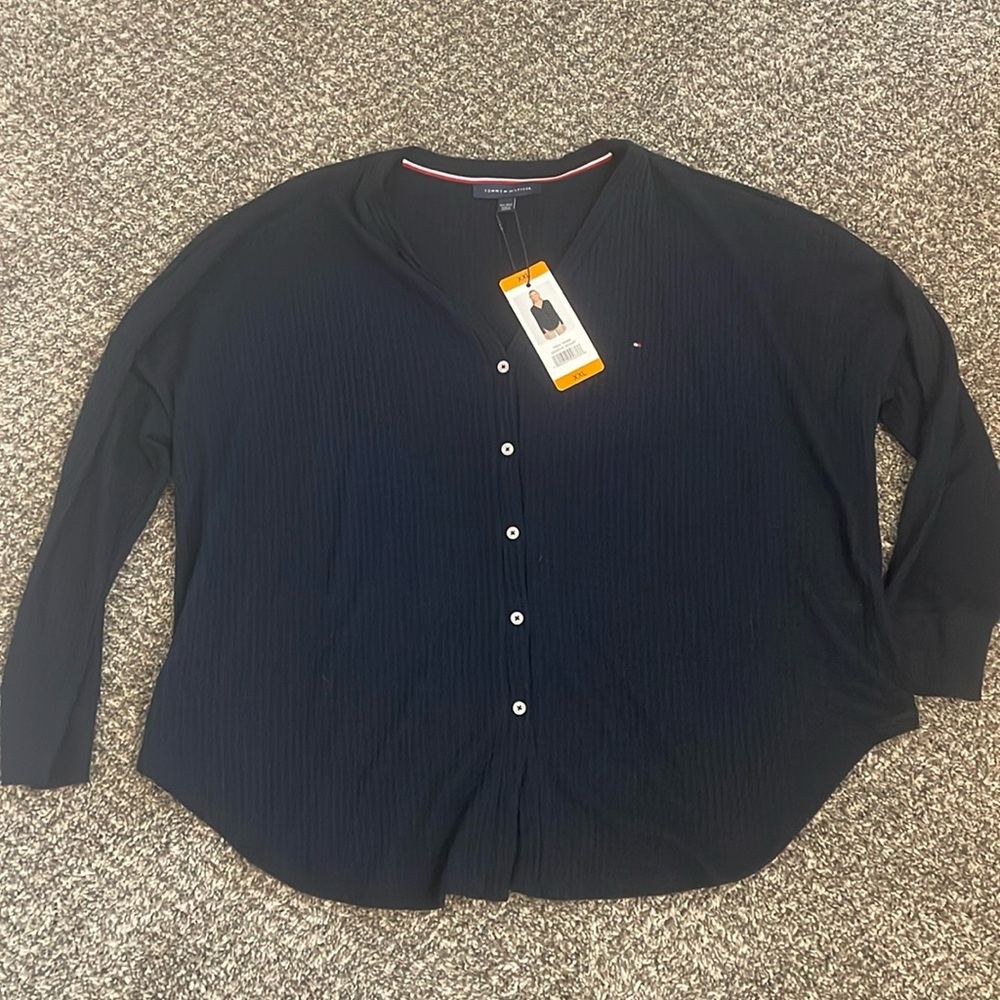 Tommy Hilfiger ladies long sleeve cotton knit shirt